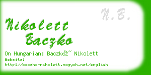 nikolett baczko business card